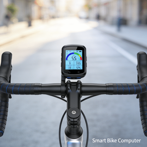 Bike Valve Caps & GPS Smart Bike Computer Product Images (1) GPS Smart Bike Computer, Wireless Bicycle Speedometer Odometer, Bluetooth ANT+ Compatible, IPX7 Waterproof, Auto Backlight, Rechargeable Cycling Computer for Road Bike MTB