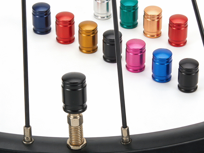 Bike Valve Caps, Aluminum Alloy Bicycle Tire Valve Stem Caps, Universal Fit for Schrader/Presta Valves, Dustproof & Corrosion Resistant, for Road Bike MTB E-Bike (4 Pack)